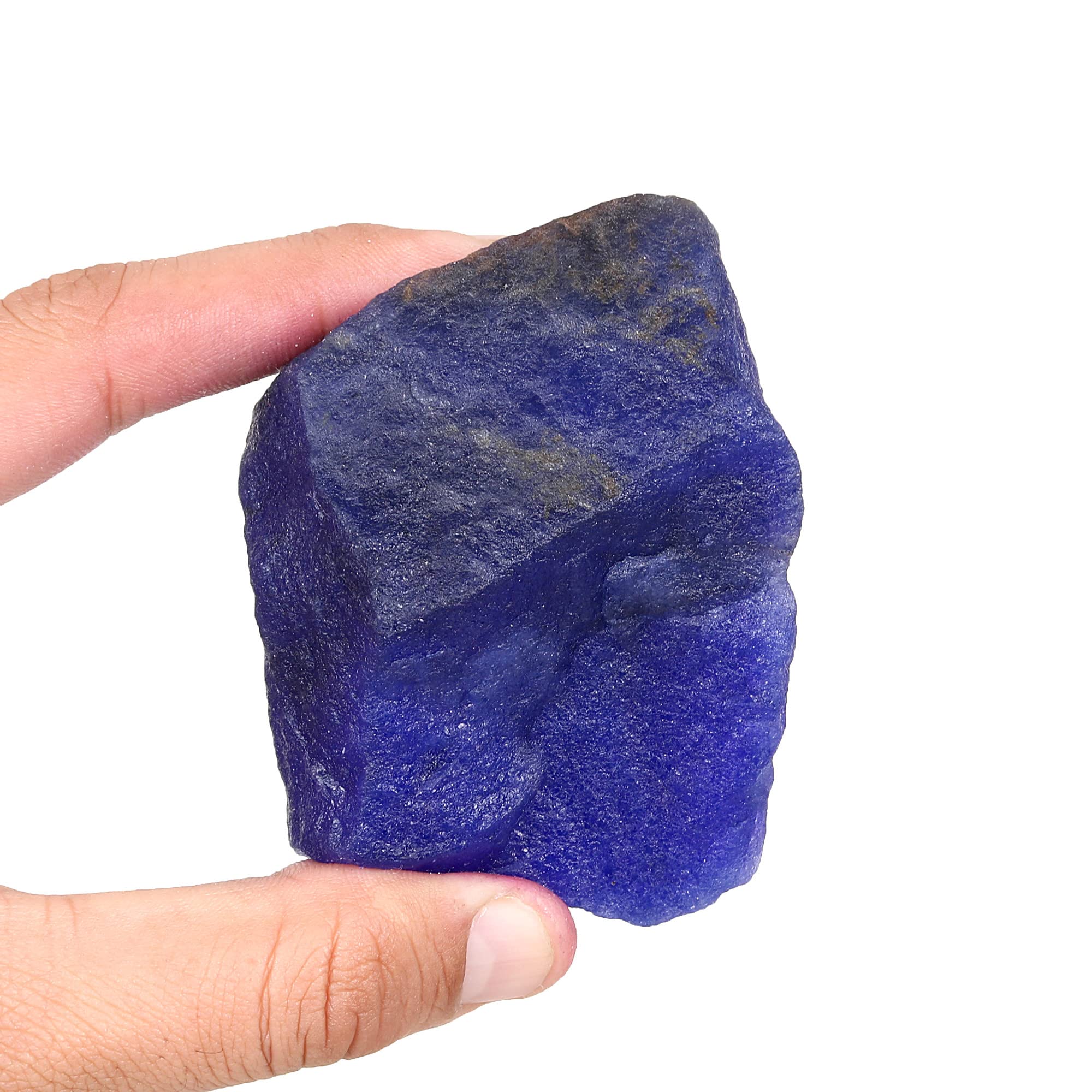 Natürlicher blauer Saphir, rau, 326,90 g, roher grober Edelstein, für Heimdekoration
