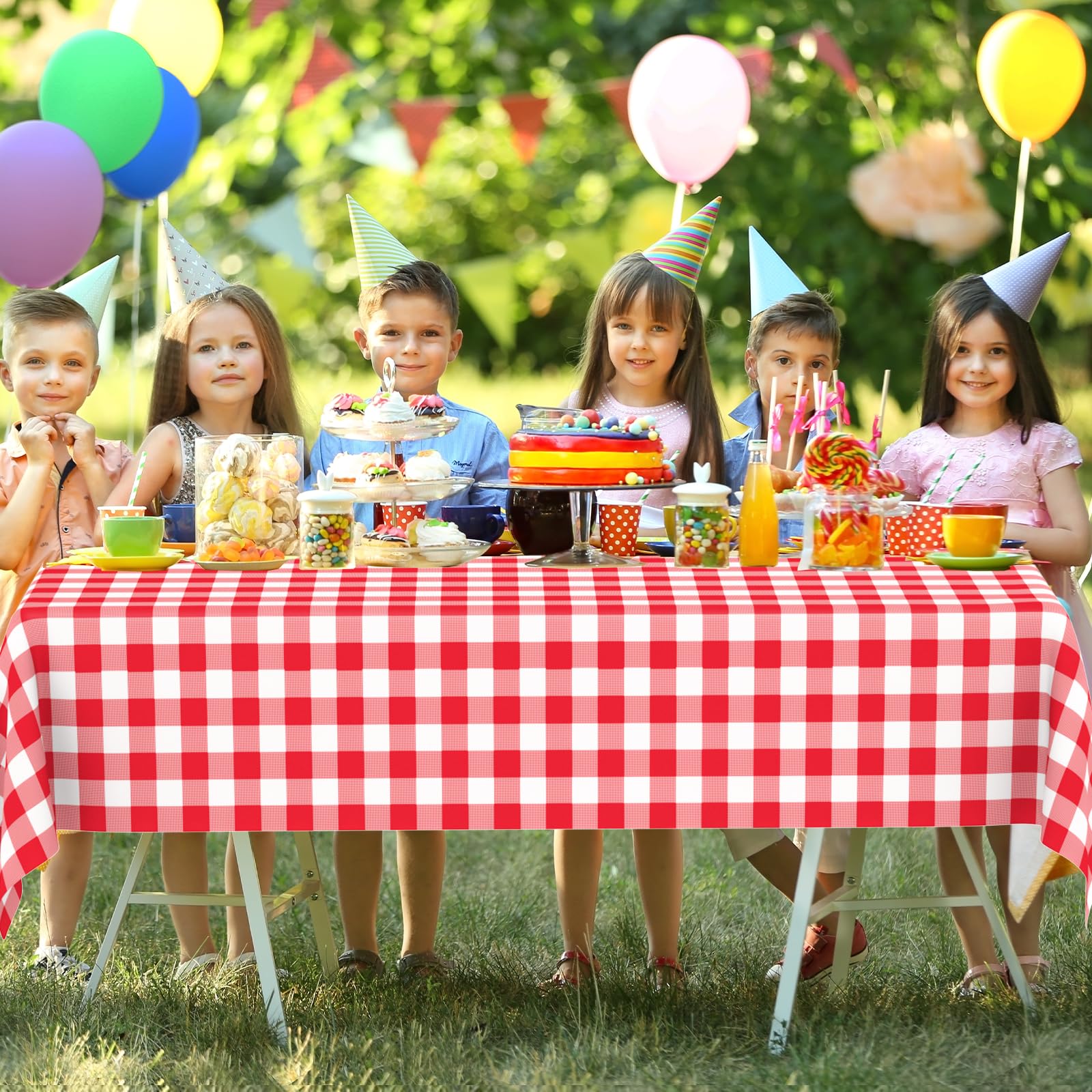 Confezione da 4 tovaglie per feste con anguria tovaglia a melone a tema anguria, forniture per compleanni in plastica estate frutta decorazione