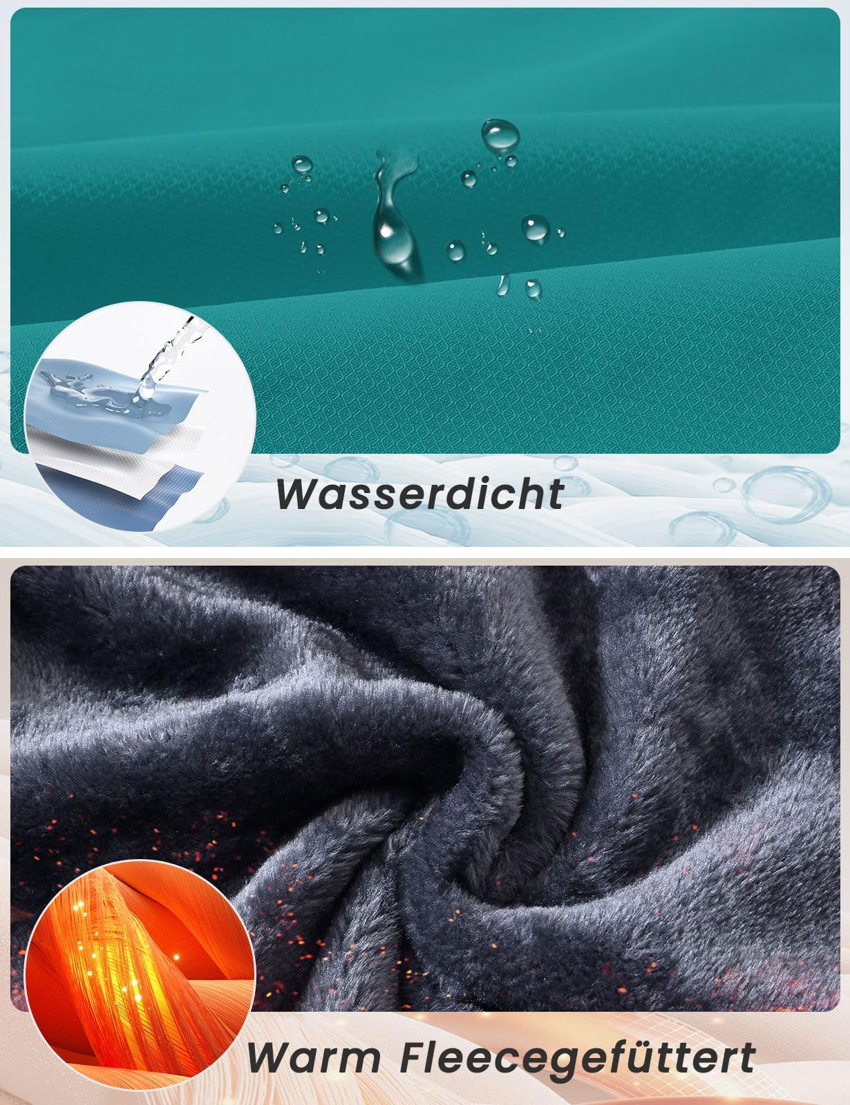 Rdruko Skijacke Damen Wasserdicht Winterjacke Snowboardjacke mit Kapuze | Winddicht Schneejacke mit Kapuze Atmungsaktiv Softshelljacke Fleece Gefüttert Verdickt Wanderjacke Winter Outdoor Jacken