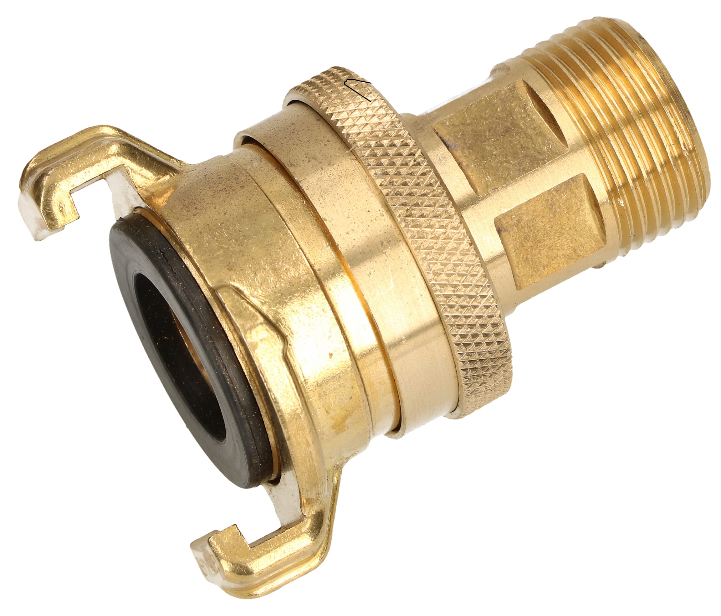 KOTARBAU® Set di 2 attacchi rapidi con filettatura esterna 3/4" per tubo da giardino girevole a 360°