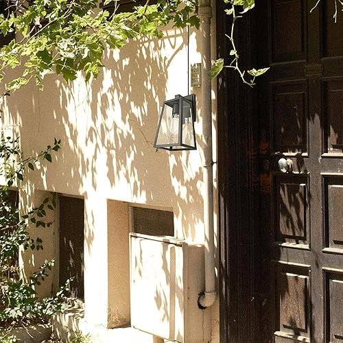 Miniatura 5 de Luces solares divididas para porche, luces para exteriores, sensor de atardecer a amanecer, linterna de pared solar, panel separado, batería