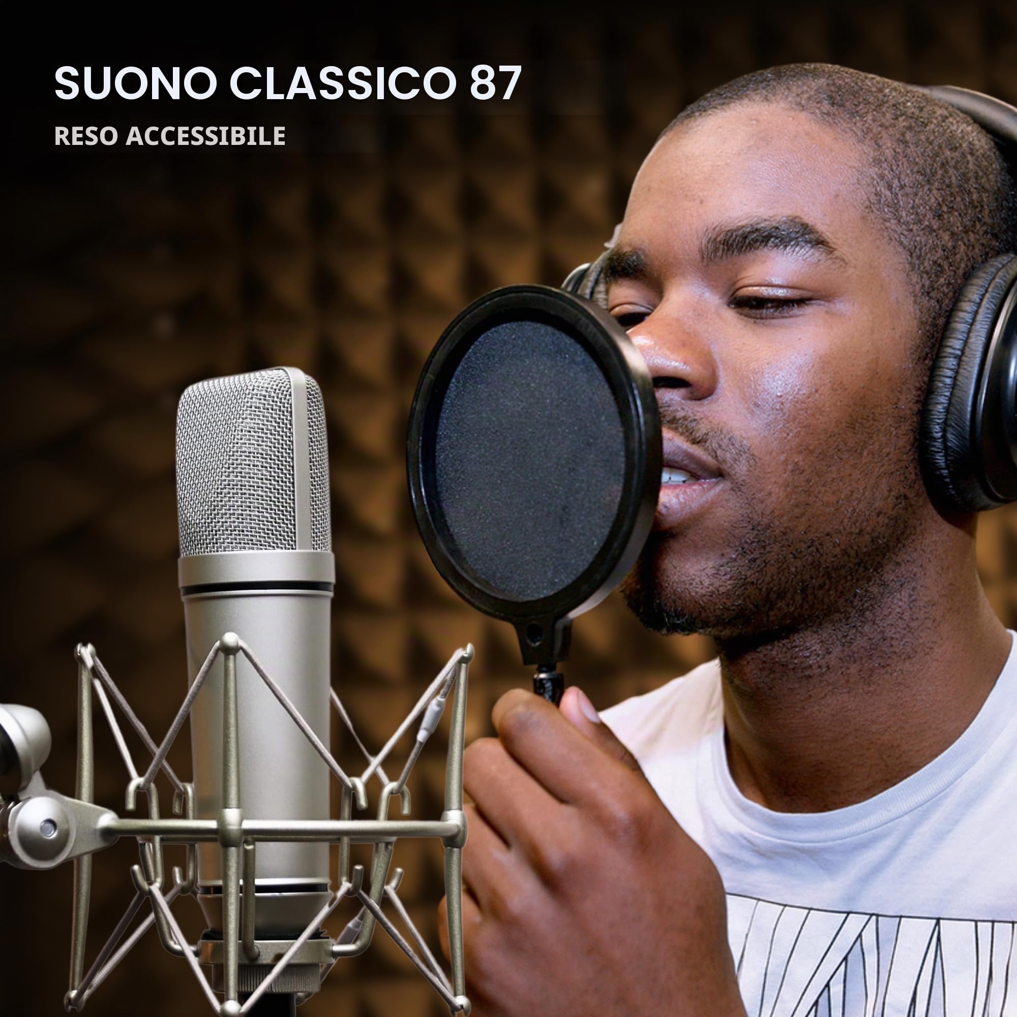 MA-87 Microfono a condensatore da studio – Perfetto per una registrazione vocale di qualità a basso budget