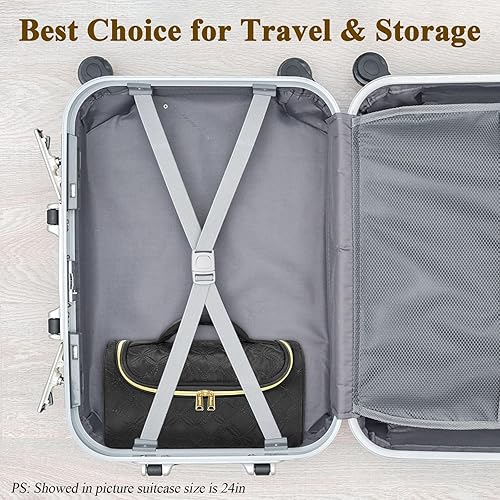 Miniatura 8 de Mancro Estuche organizador de viaje apto para Dyson Airwrap, secador de pelo, 4 barriles rizadores, 2 cepillos alisadores, cepillo voluminizador,