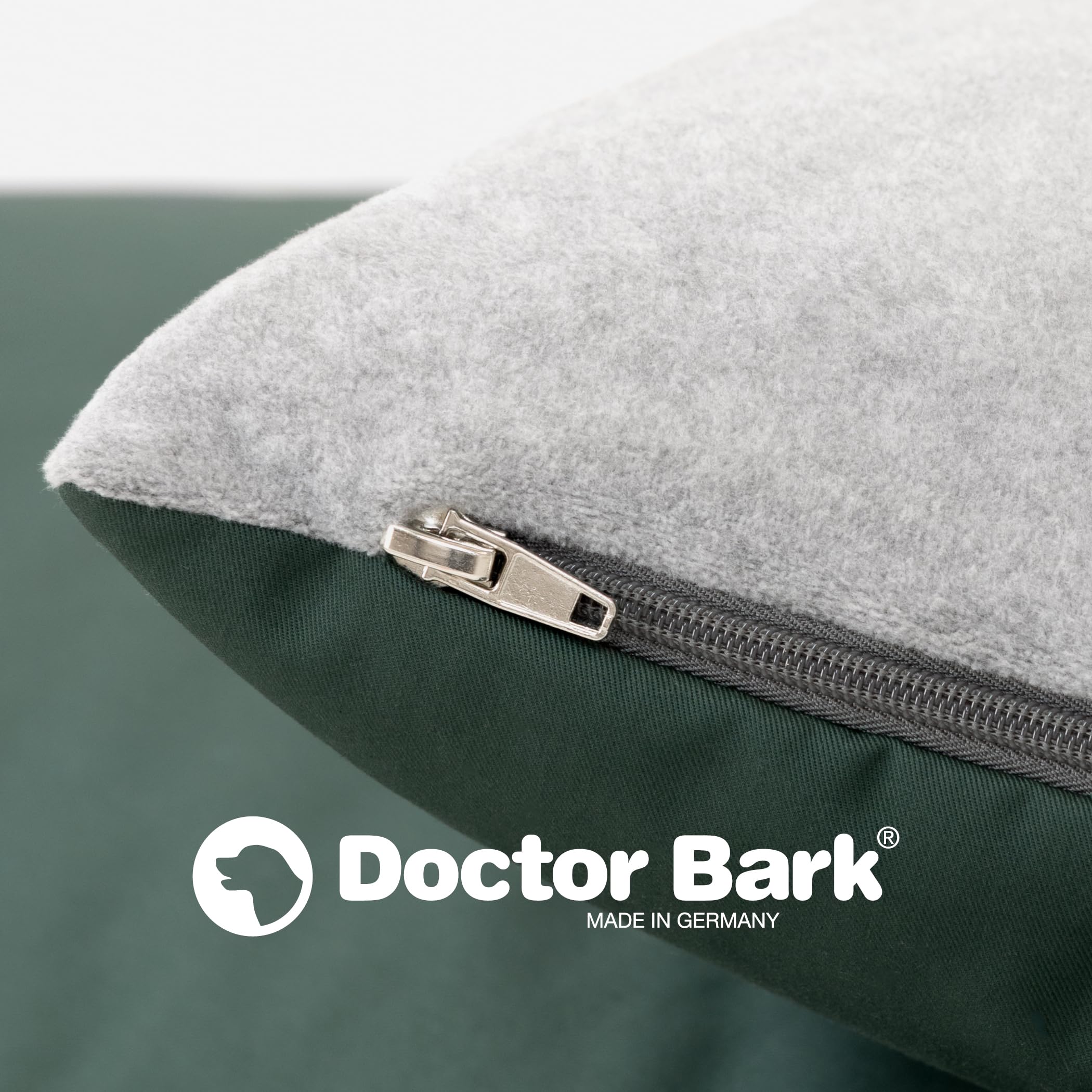 Doctor Bark Country Hundekissen Große Hunde Waschbar - Hundebett Weich - Liegekissen Kuschelig Pflegeleicht - GreenLabel (Country-Kissen - L, Grün)