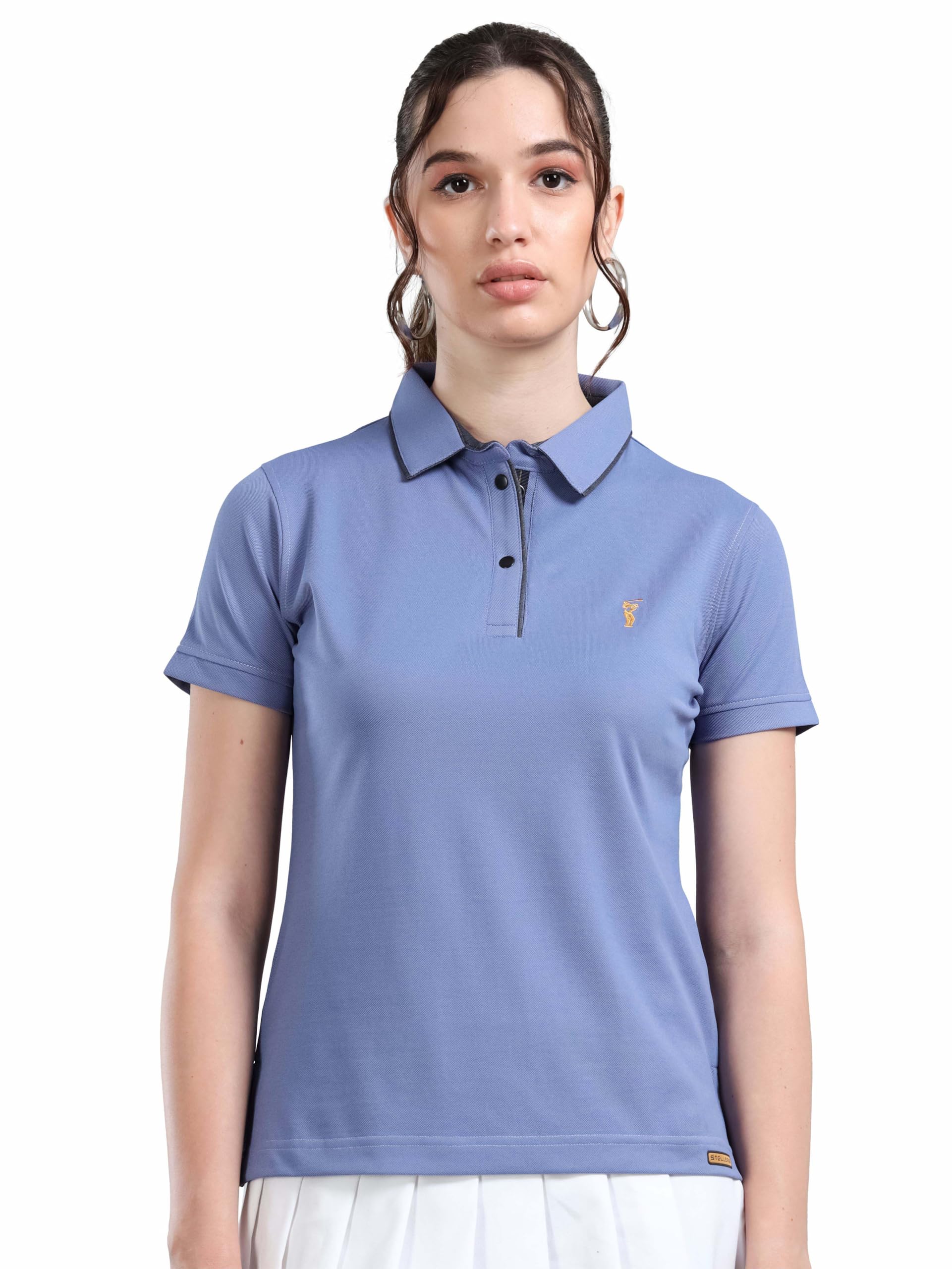 stellers Women's Premium SoftBerry Pique Polo T-Shirt Premium Cotton | Stretchable | Enzyme Bio Washed | Feather Touch Feel-picture-26