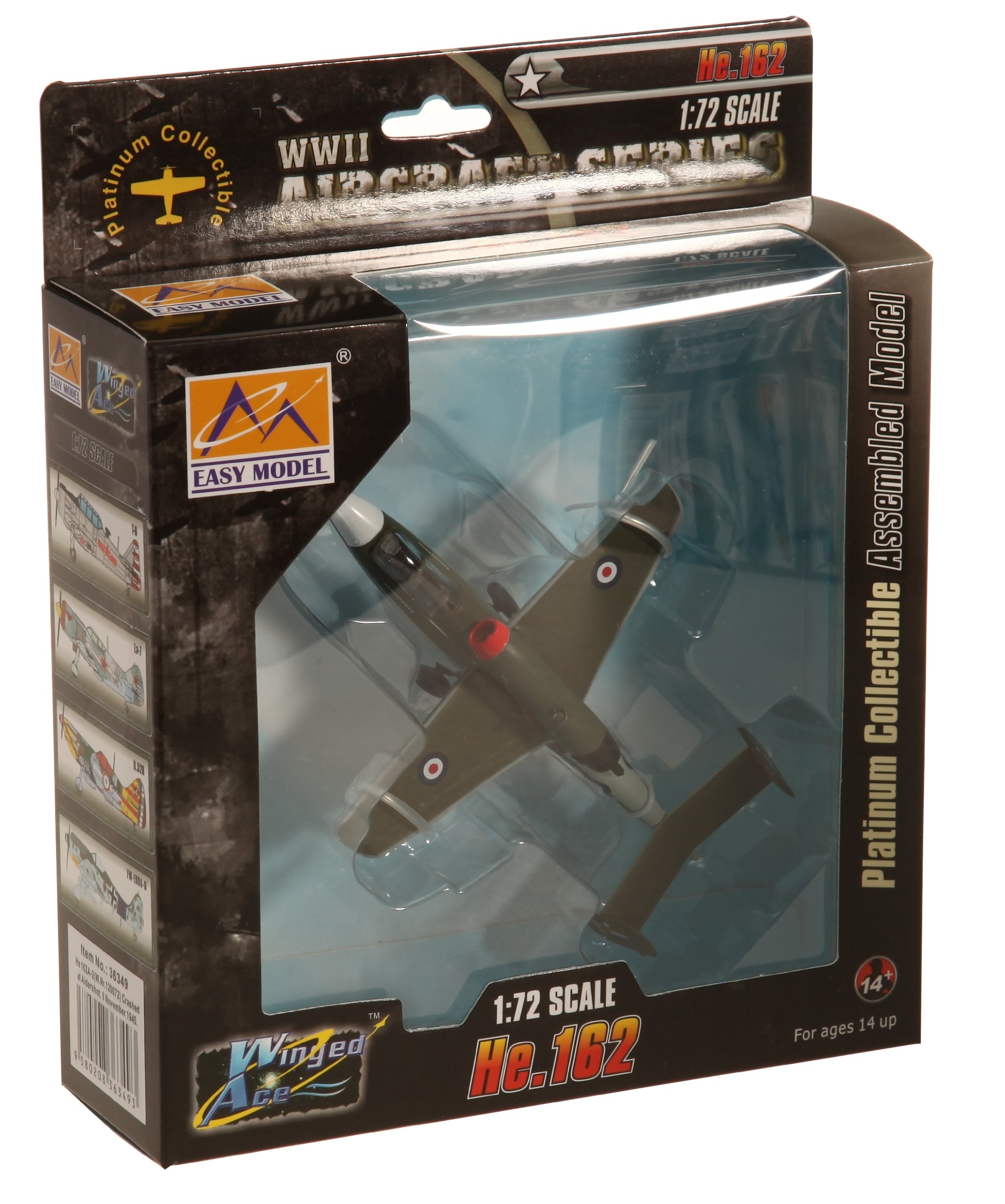 MRC Easy Model 1:72 Scale He 162A-2 Salamander Crashed at Aldershot, 9th Nov 1945" Model Kit