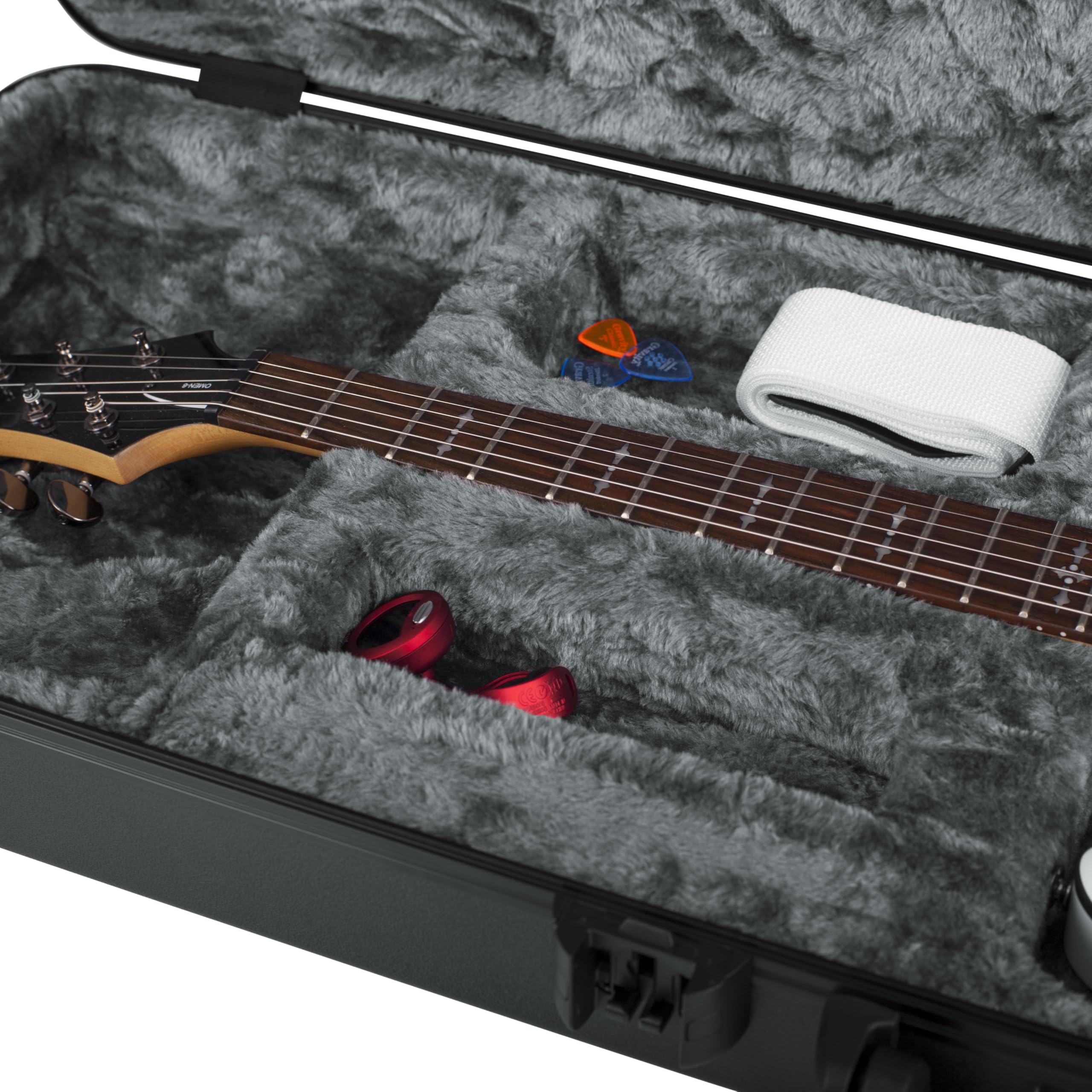 Gator GTSA-GTRELEC-LED TSA Gitarrenkoffer mit LED – Hartschalenkoffer für E-Gitarre – Flugtauglich, stoßfest, wasserdicht – Ideal für Reisen & Bühne