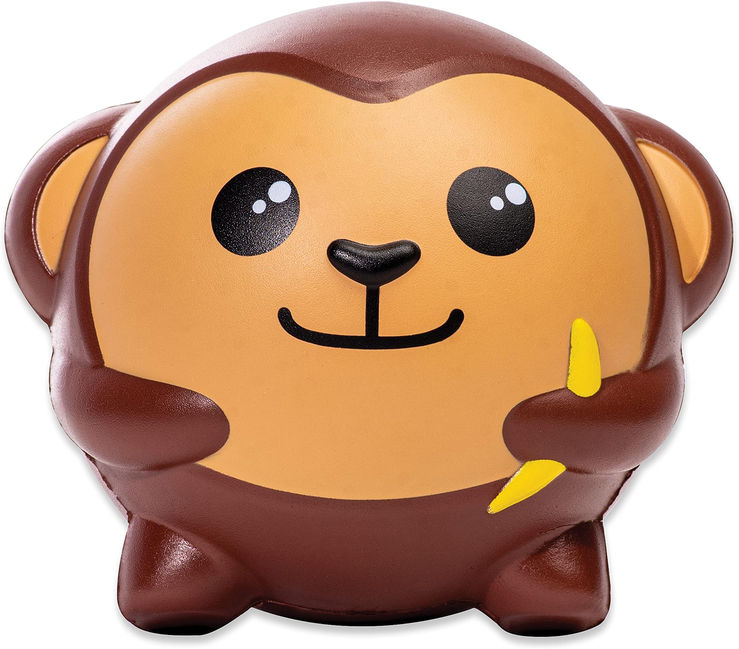 Franklin Sports Animal Ball Friends - 6in Foam Balls - Marcus Monkey - Squishy Foam Balls, Brown