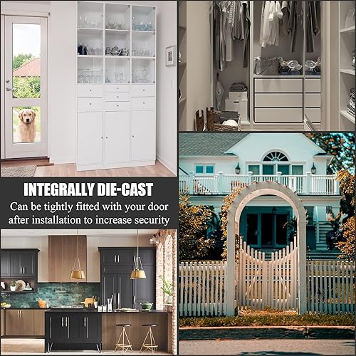 Miniatura 5 de 2 piezas de cerrojo de 4 pulgadas para puerta de color negro, pequeño cierre deslizante resistente, cerrojo de seguridad de aleación de aluminio,