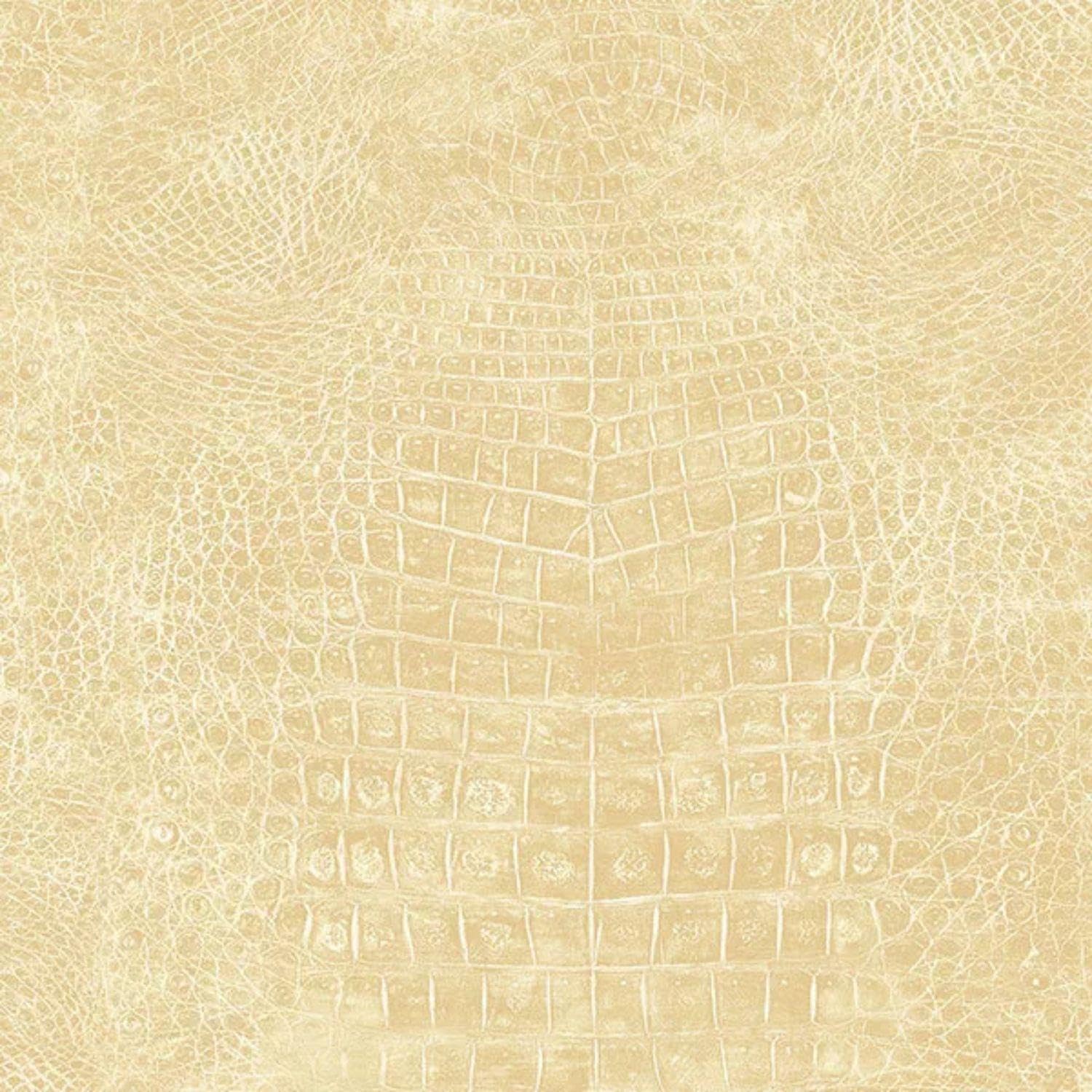 Yöl Yellow Crocodile Skin Effect Wallpaper - Wild Life Animal - Realistic Reptile Leather - Exotic Glamorous - Paste The Wall