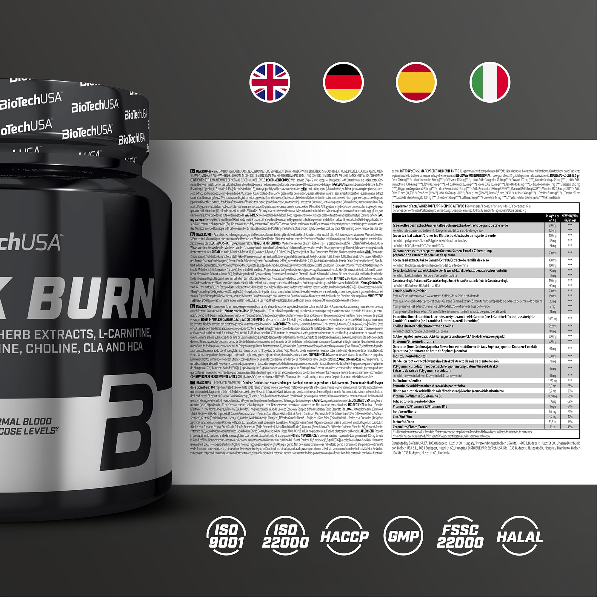 BioTechUSA Black Burn | Fortgeschrittene thermogene Formel