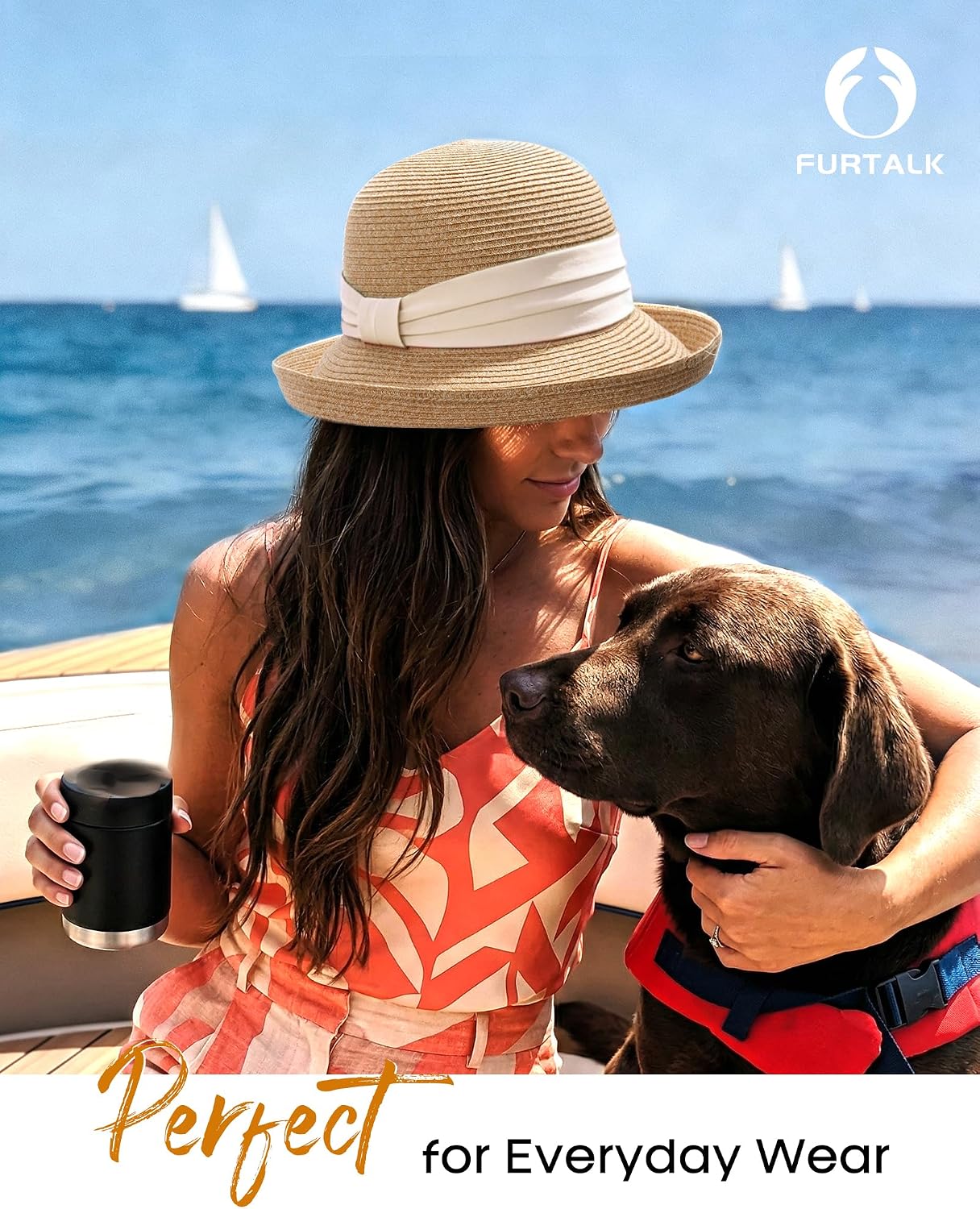 FURTALK Sun Hats for Women UPF 50+ Packable Bucket Hats for Travel & Daily Sophisticated Vintage Style, Adjustable Size