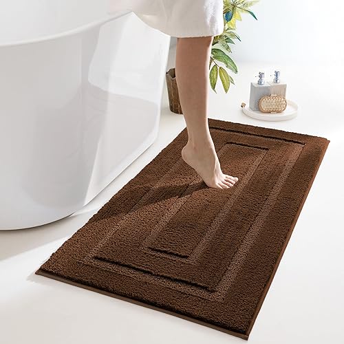 Miniatura 156 de GRANNY SAYS Alfombras de baño de microfibra antideslizantes, lavables, absorbentes de agua, tapetes de baño suaves para suelo de baño y ducha