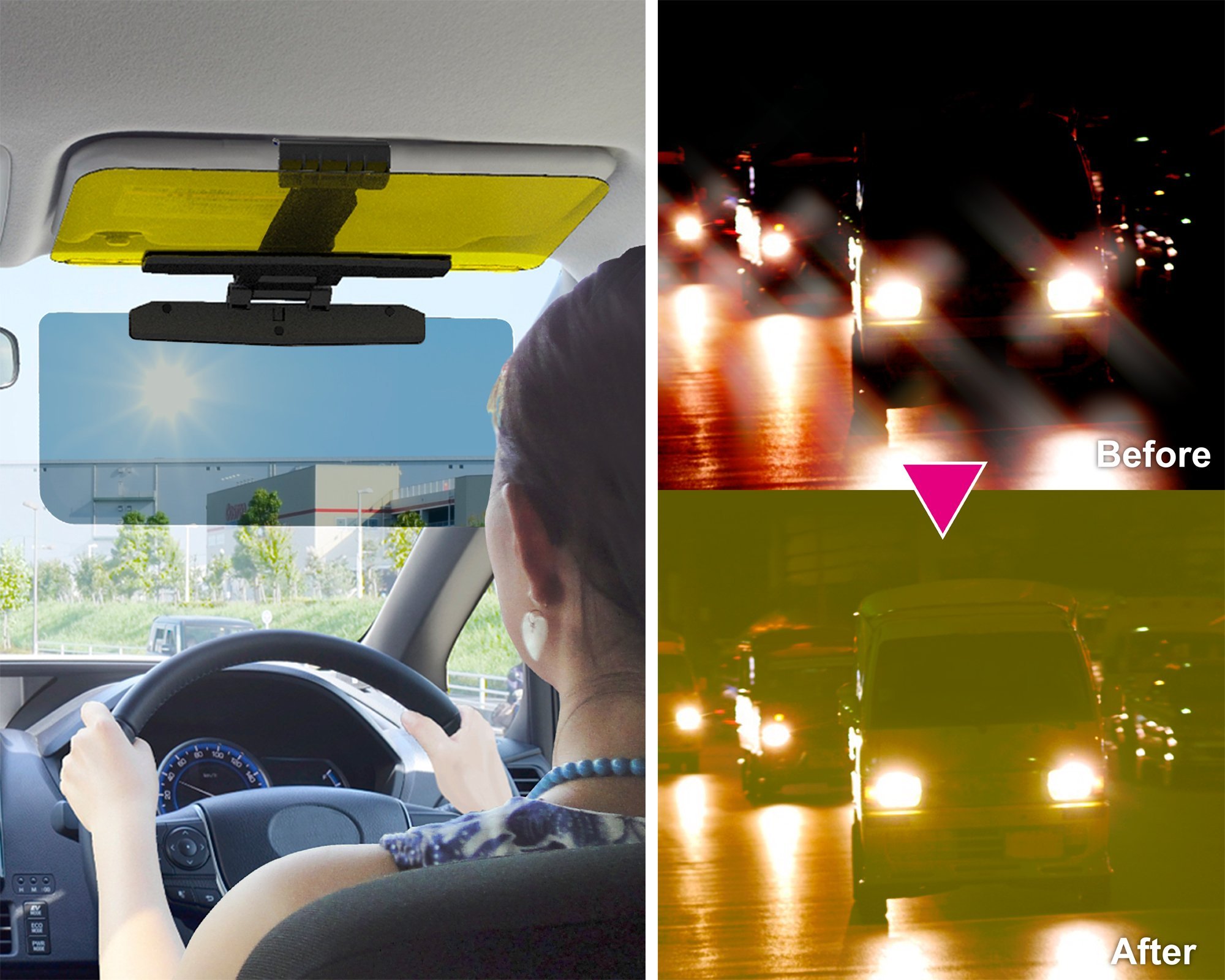 Amazon | 星光産業 ダブルサンバイザー 2個セット EE-65 | サン