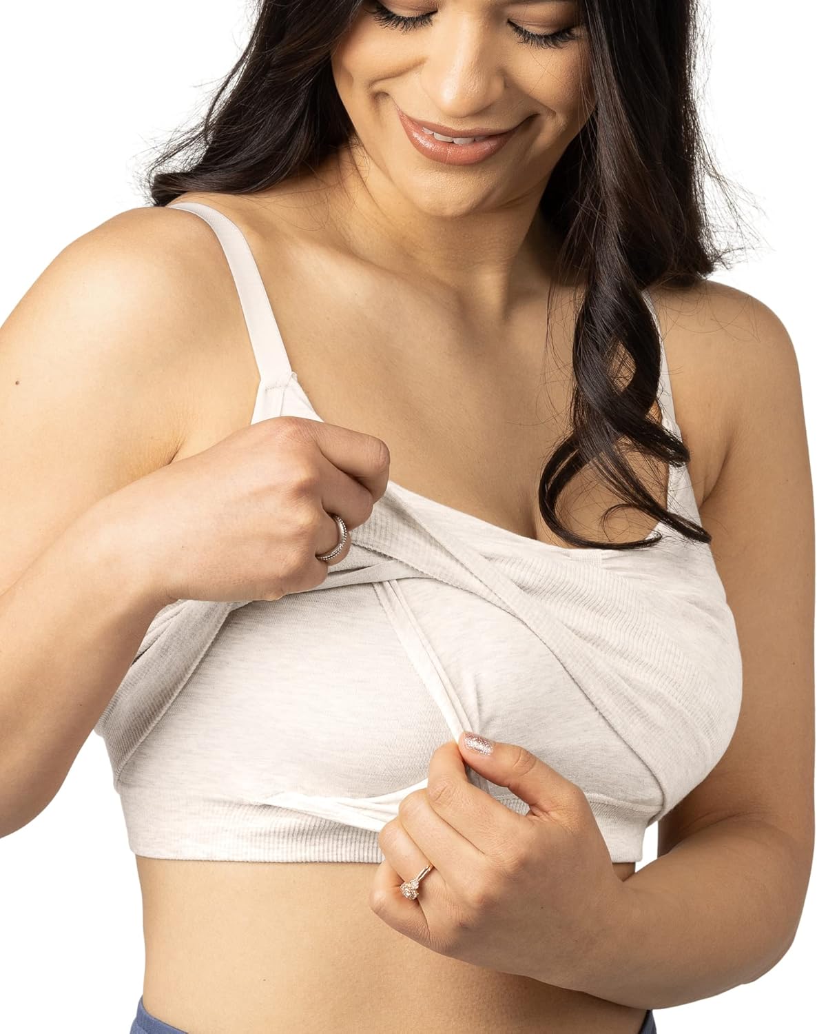 Kindred Bravely Sleep Pumping Bra & Sublime Nursing Bra Bundle (Oatmeal Heather & Grey, Small)