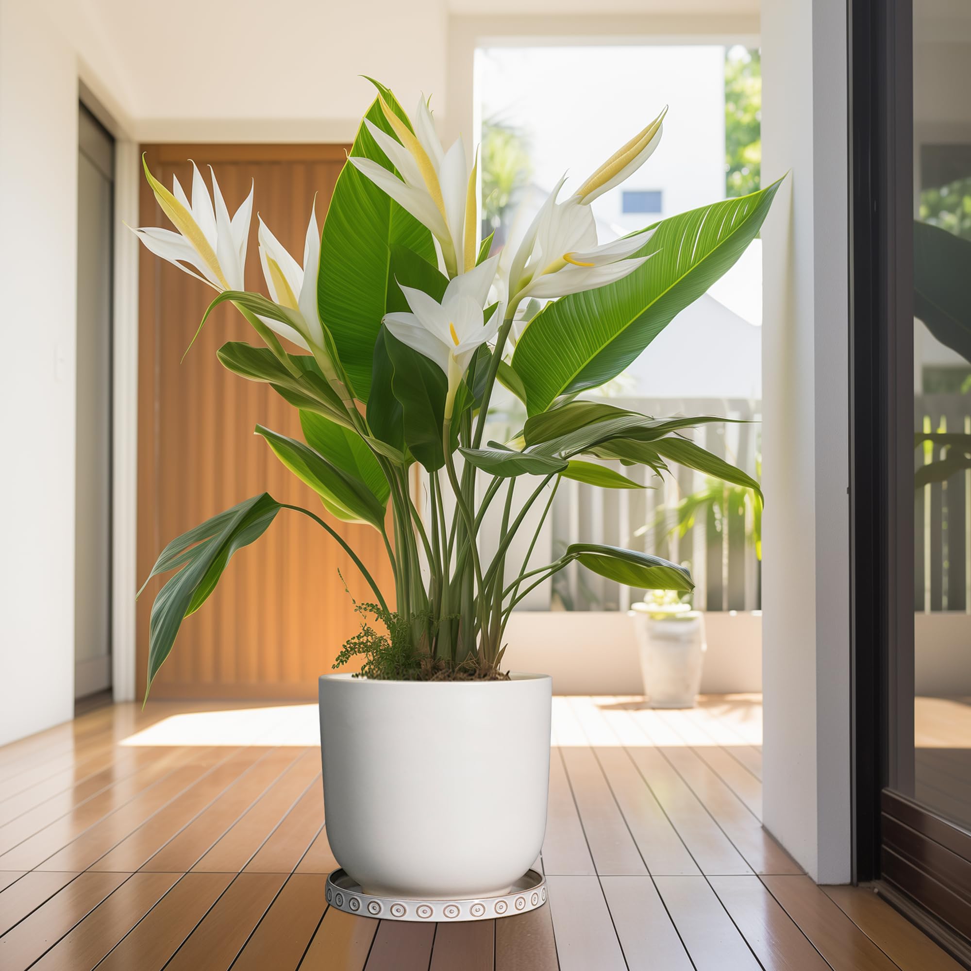 Cream White Plant Saucers - Drainage Trays -6 Cream White Plant Saucers - Drainage Trays -6