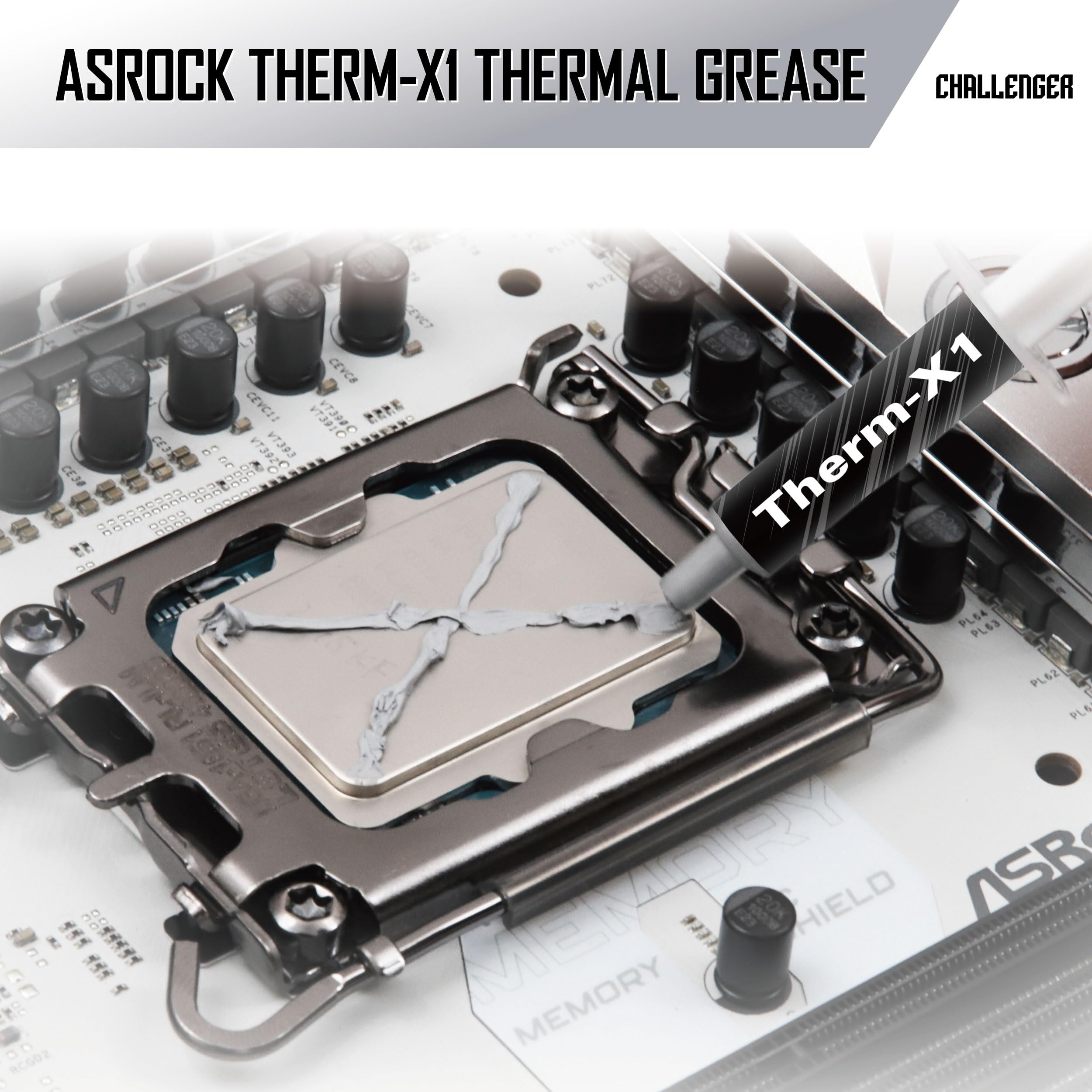 ASRock Challenger White 240 Digital AIO chłodzenie wodne, kompatybilne z AMD AM5/AM4 i Intel LGA1851/LGA1700, ARGB, 120 x 120 x 25,4 mm