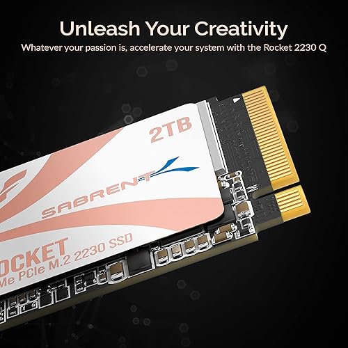 Miniatura 12 de SABRENT Rocket 2230 SSD NVMe de 1 TB – SSD interno PCIe Gen4 M.2 2230 para Steam Deck, Surface Pro, ROG Ally – Velocidad Gen4 x4 de hasta 5000 MB/s