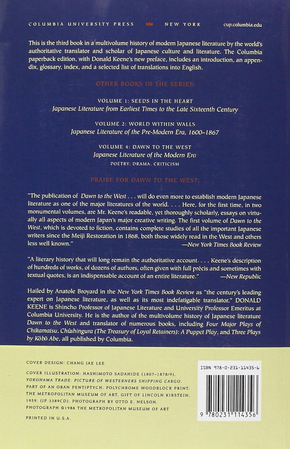 Dawn to the West: Japanese Literature in the Modern Era (History of Japanese Literature, Vol. 3)      Paperback – April 15, 1998