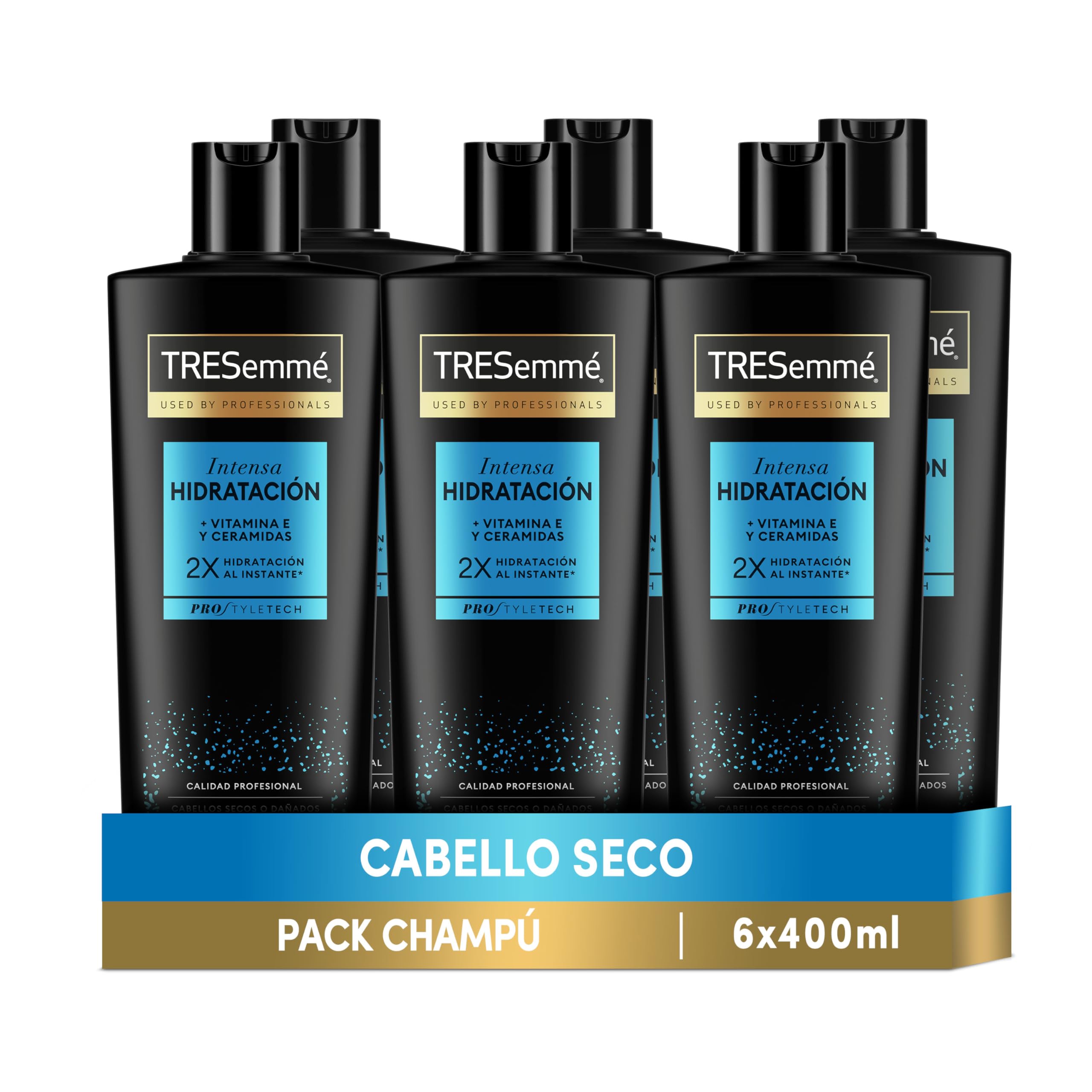 Tresemmé Champú Intensa Hidratación Para Cabello Seco O Dañado 400 Ml X 6
