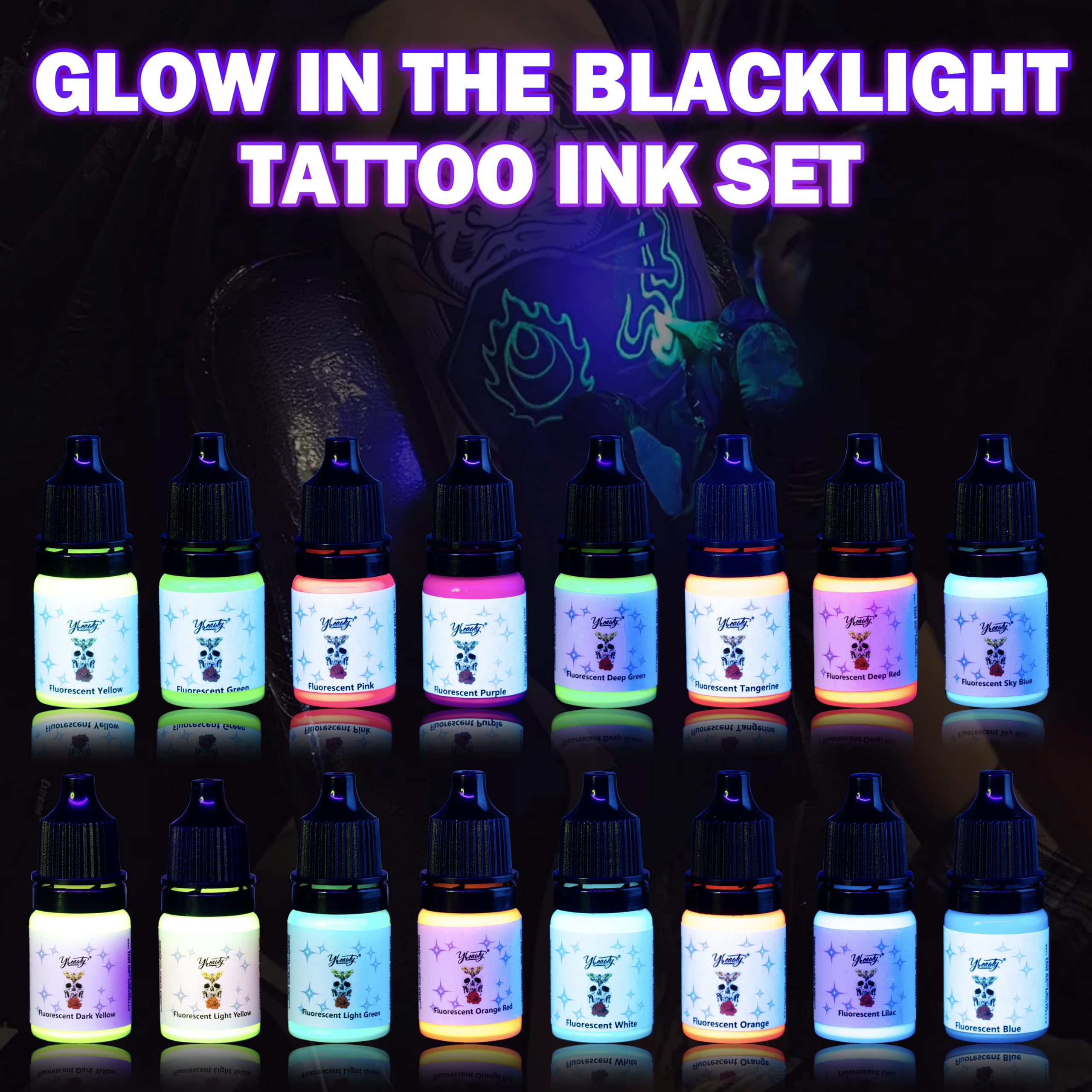 Amazon.com: 16 Color Tattoo Ink Set - Tattoo Inks Pigment Kit