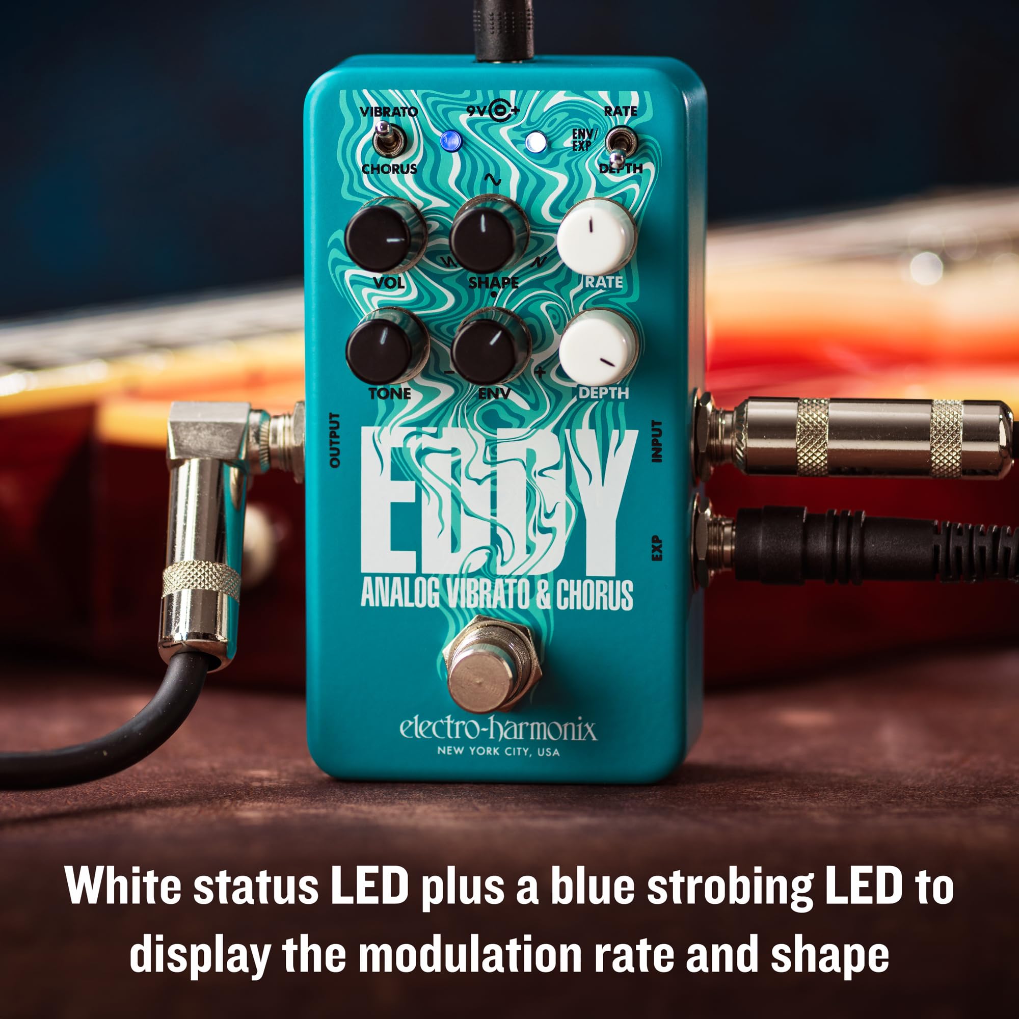 Amazon.com: Electro-Harmonix EHX Eddy Vibrato Chorus Guitar Effect