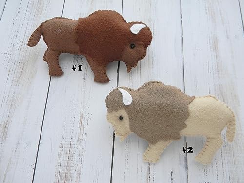 Miniatura 5 de Buffalo nursery mobile Bison baby mobile Cactus crib mobile Buffalo nursery decor Felt mobile baby boy Tribal nursery woodland mobile