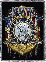 Vista 15 de Pure Country Weavers PCW - Manta fuerte de la Marina de los Estados Unidos, manta militar de regalo, tejida de algodón, fabricada en los Estados