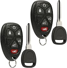 Car Key Fob Keyless Entry Remote with Ignition Key fits Chevy, Cadillac, GMC (OUC60270, OUC60221), Set of 2 - coolthings.us