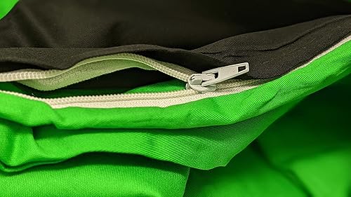 Miniatura 5 de Tache - Juego de funda de edredón reversible de 3 piezas, 100% algodón, color verde lima y negro, tamaño King