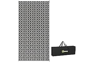 Outdoor Oasis: 9 x 18 Ft Reversible Rug for Camping Escapades