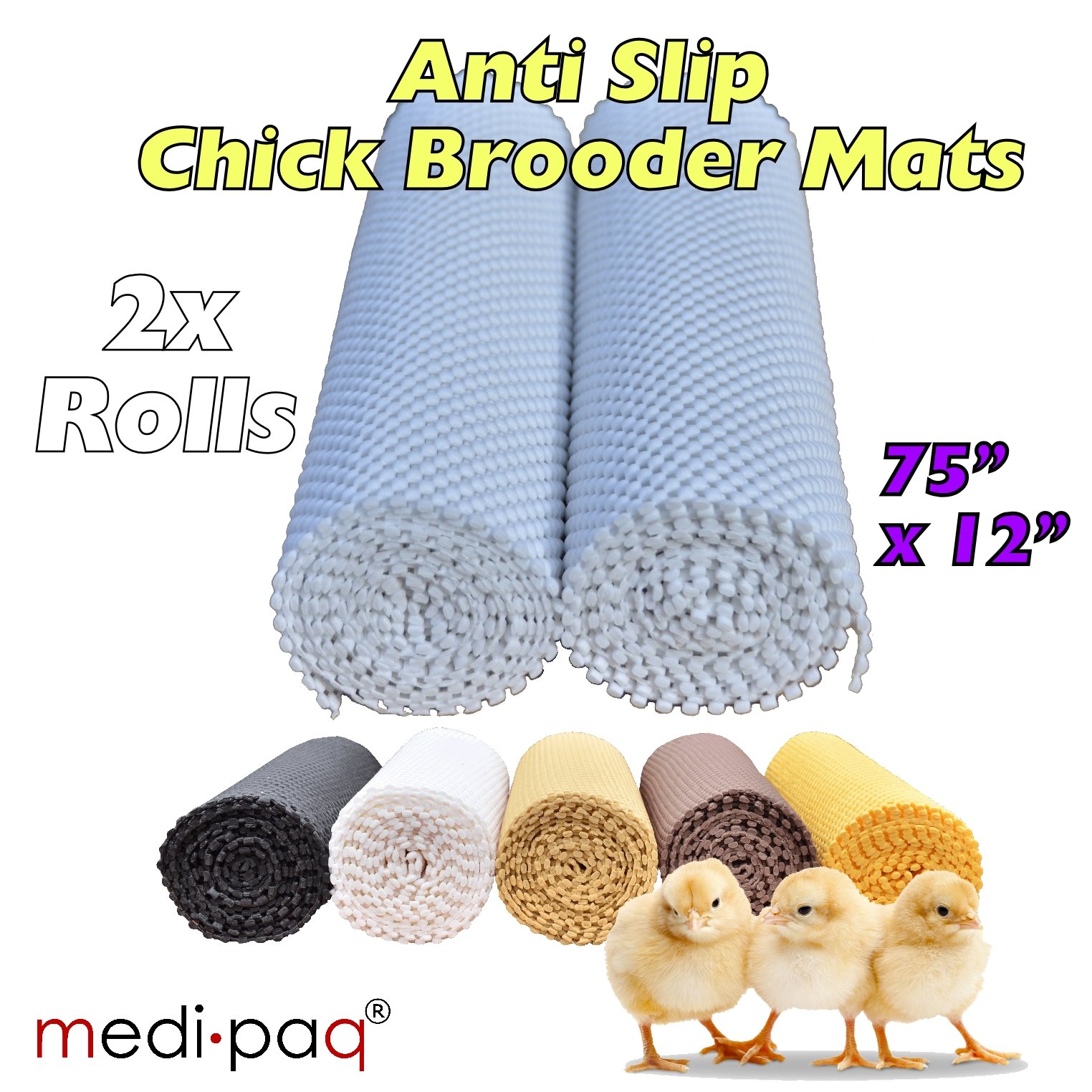 Ideal Direct Tappetini Antiscivolo Per Pulcini E Anatroccoli | Rotolo 190x30,5 Cm | Previene Le Gambe Aperte - 4