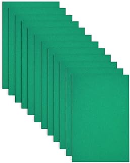 Jtnohx Eva Foam Sheets, 7"×11.3" Foam Board for Crafts, 12 Pcs Colour Eva Sheets, Craft Board for Art & DIY Supplies (Green)