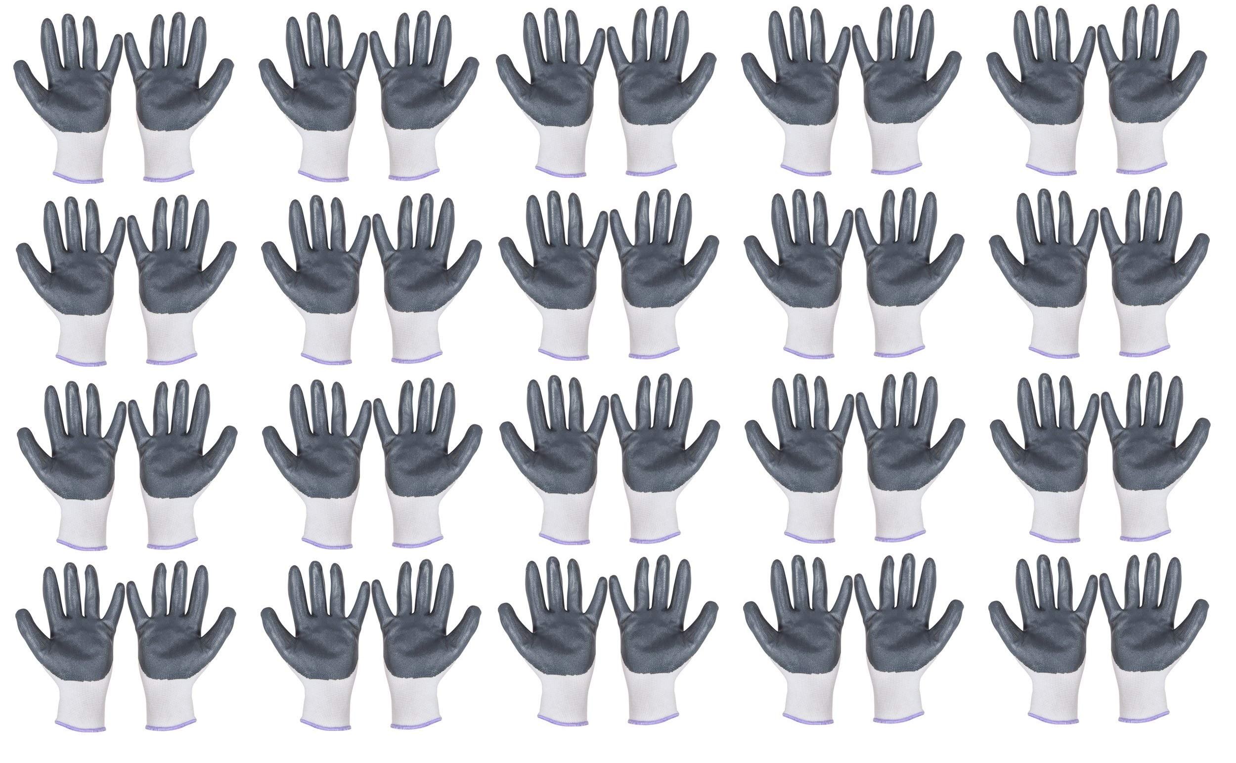 SPARTAN Premium Medium Size Frontier Safety Hand Gloves | Knife Cuts Resistant Gloves | Chemical Resistant Gloves (Grey and White, 20 Pair)