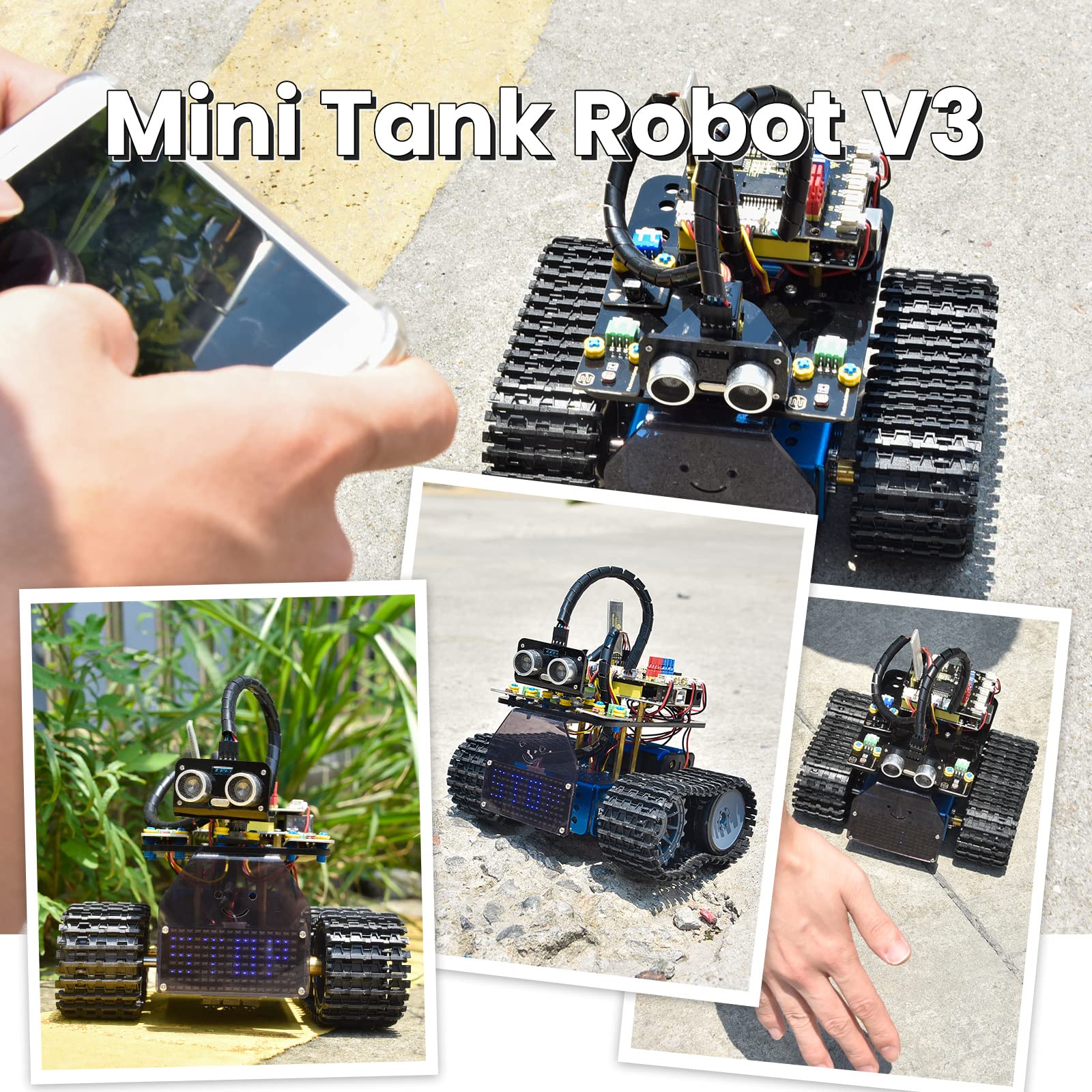 GeeekPi Kit Robot Voiture Intelligent – Compatible Arduino IDE – Carte UNO R3 Incluse – Idéal Pour Apprendre La Programmation