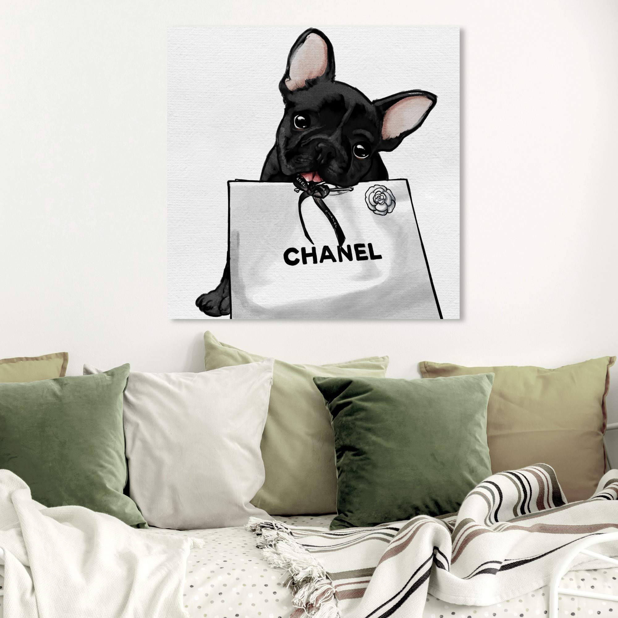 Amazon.com: Oliver Gal 'Frenchie Glam White Bag' The Dogs