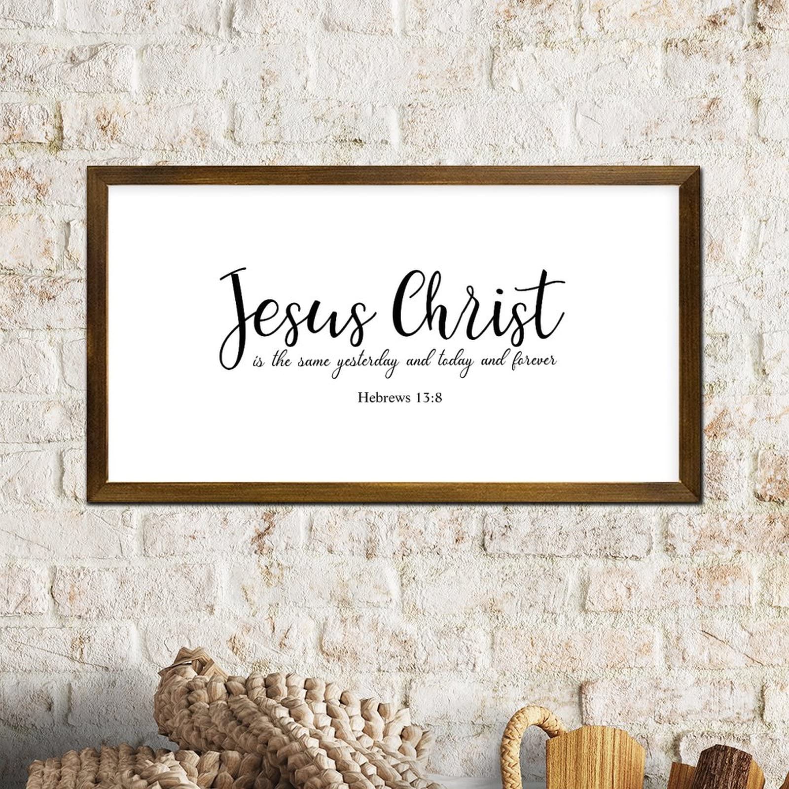 Amazon.com: Jesus Christ is The Same Yesterday Wooden Framed Sign