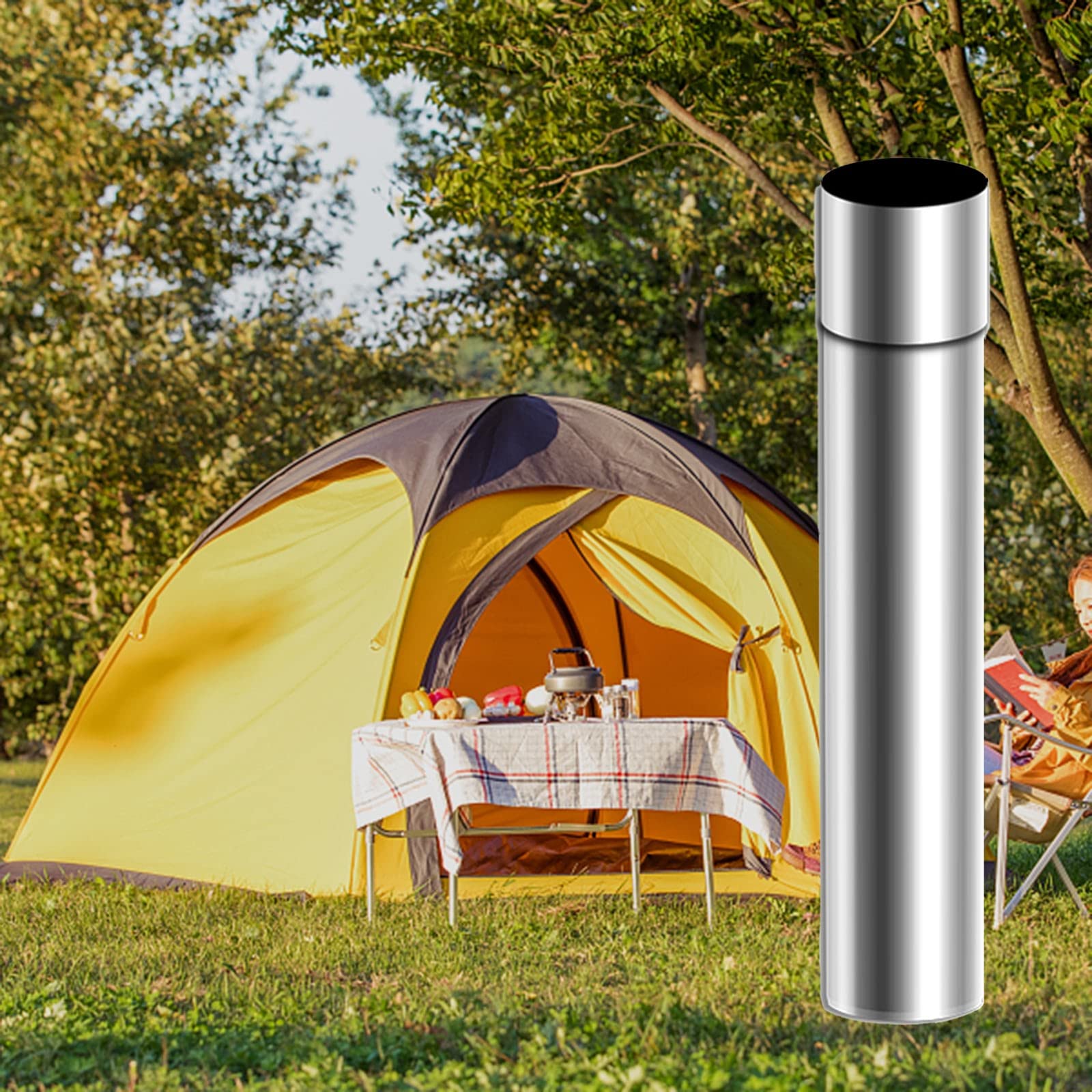 EXTRWORY Auspuffrohr Für Warmwasserbereiter – Edelstahl, 90° Bogen, 6 Cm X 50 Cm