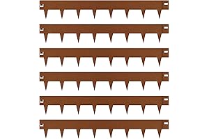 Worth Garden 6-Pack 6" H Corten Steel Landscape Lawn Edging-Bendable Metal Strip