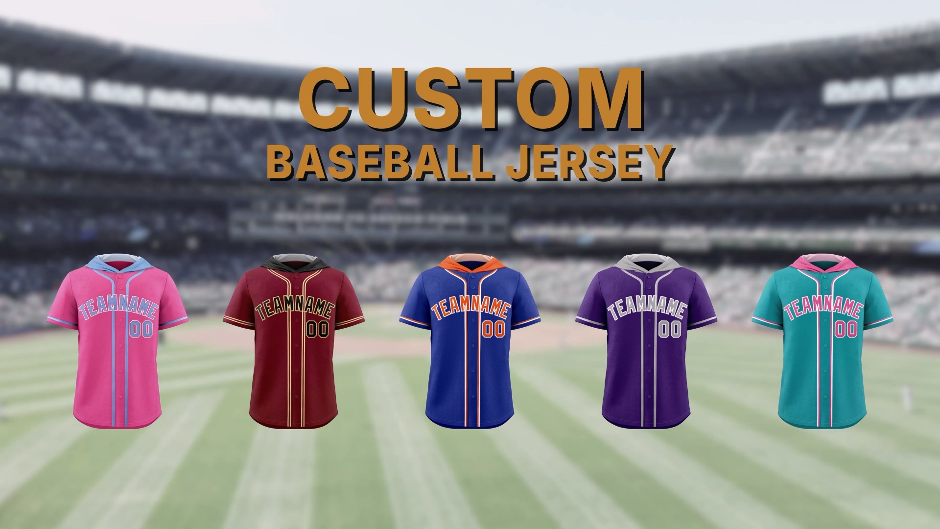Jersey de béisbol personalizado con capucha KXK para hombres, mujeres y niños miniatura 7