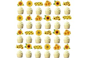 Enriching Your Sunflower Bridal Shower: Fenghu's 48-Piece Cupcake Toppers for a Memorable Celebration