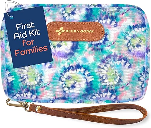 Vista 47 de KEEP>GOING - Kit infantil de primeros auxilios, para viajes, 130 piezas, botiquín para automóvil, hogar, bolso, pañalera, apósitos sin látex