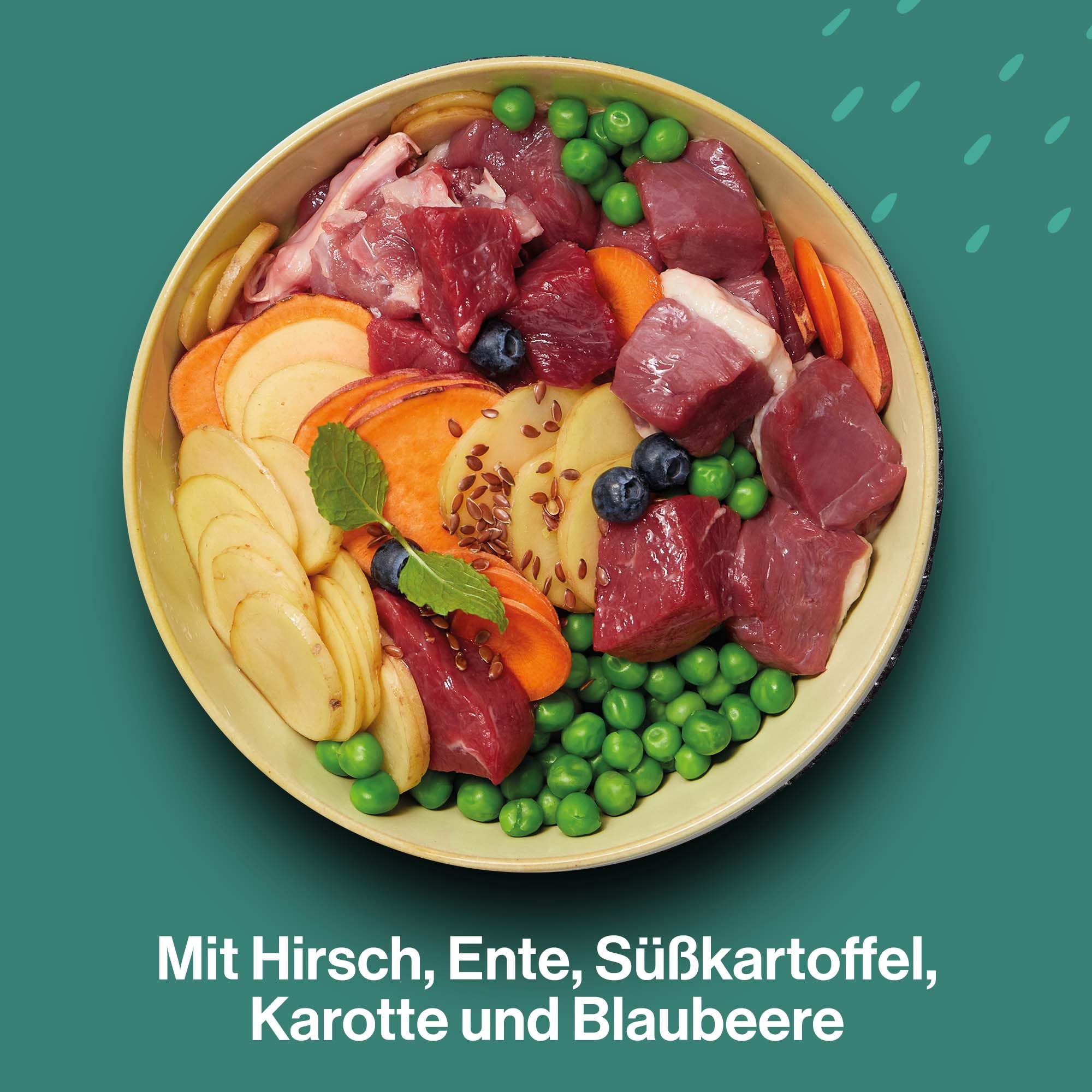 Pets Deli Classic Hunde Trockenfutter Hirsch, Ente & Süßkartoffel, leicht verdaulich, getreidefrei, ohne Zucker, 2 kg, Premium Qualität