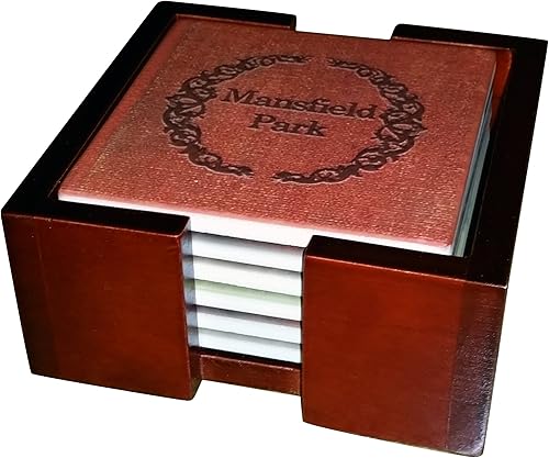 Miniatura 2 de Jane Austen Books Coaster Set - Ceramic Tile with Cork Back - 6 Piece Set