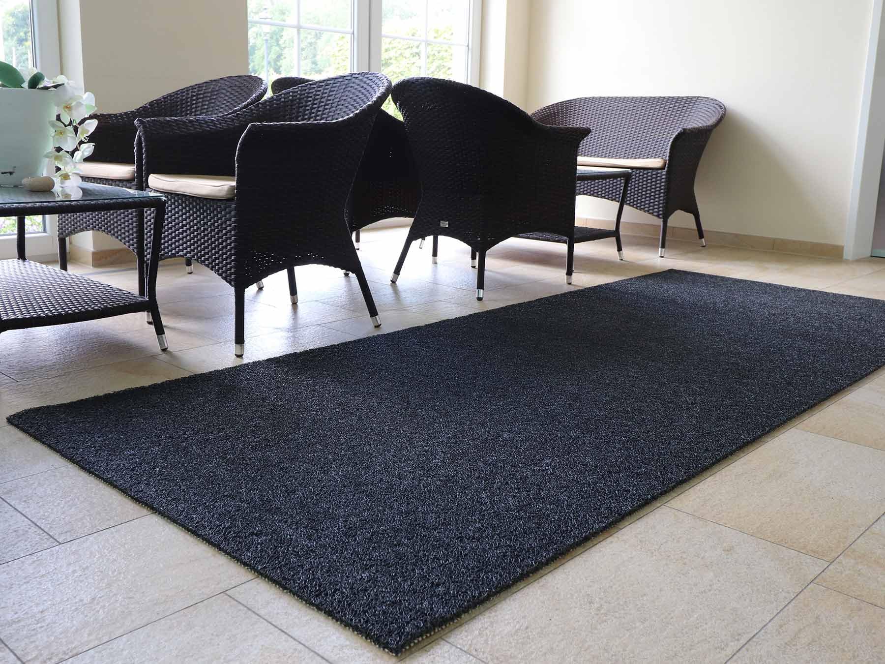 Primaflor Spaghettiläufer Lorenzo | 120 x 250 cm | Anthrazit | 1,20 m breit