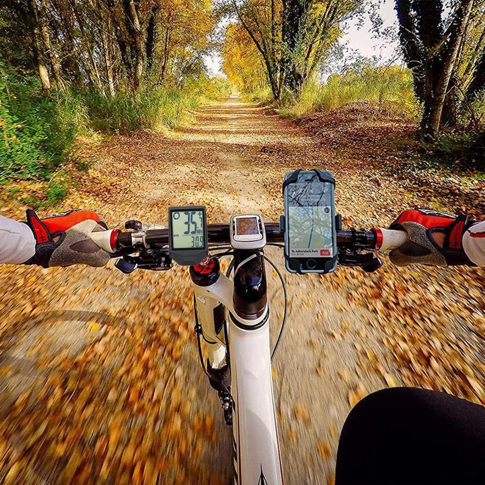 Bezprzewodowy prędkościomierz rowerowy, wodoodporny licznik rowerowy, licznik rowerowy, licznik rowerowy z podświetleniem LCD