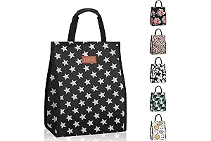 Subtle and Stylish: Reusable Insulated Star Lunch Bag for Women