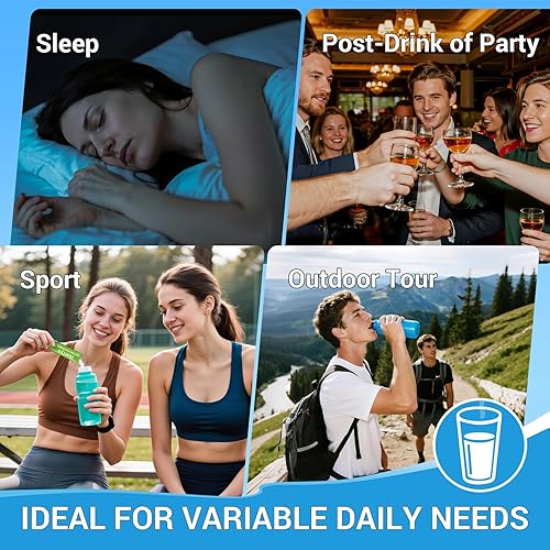 Miniatura 5 de Paquetes de electrolitos en polvo, mezcla de bebidas en polvo de electrolitos sin azúcar, 30 paquetes de hidratación, paquete variado, apto para