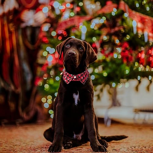 Miniatura 2 de ADOGGYGO Collar de Navidad para perro con pajarita, collar de esmoquin formal ajustable para perro con collar de camisa extraíble, collares de