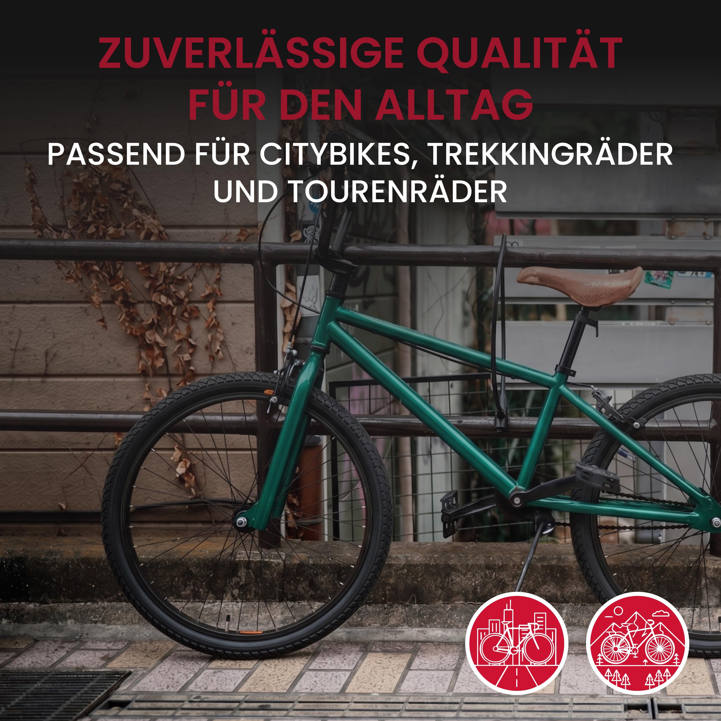 2er Set Fahrradreifen 28x1,50 Zoll 40-622 700x38c Pannenschutz wählbar mit Schläuchen Autoventil Fahrradventil französisches Ventil – Trekkingreifen Allround für Citybike Trekkingrad